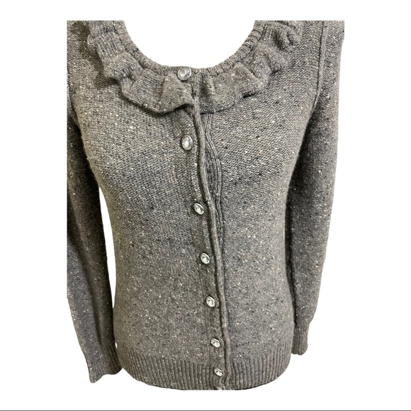 Collection fifty nine womens Crystal button front cardigan wool & cashmere XS - Picture 3 of 10